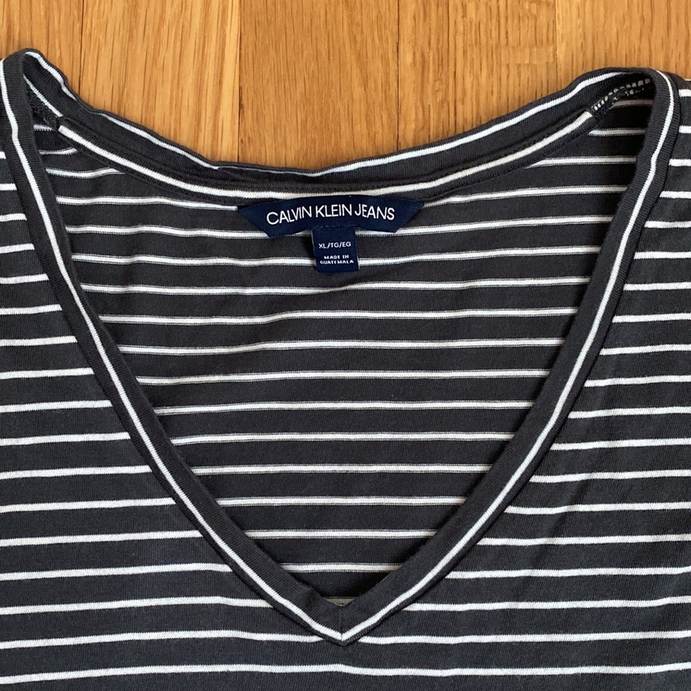 Calvin Klein Jeans Striped Tee Size XL - Picture 2 of 8